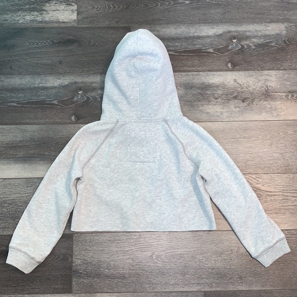 Vintage Hollister Crop Top Hoodie with embroidering and 3/4 length sleeves - Picture 7 of 8